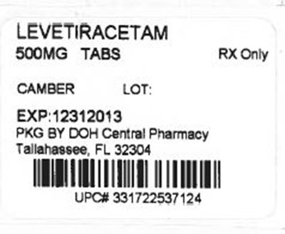 500 mg Label (Levetiracetam  Chamber)